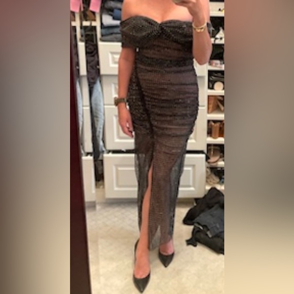 Self Portrait crystal netted dress size UK10 - Picture 3 of 3